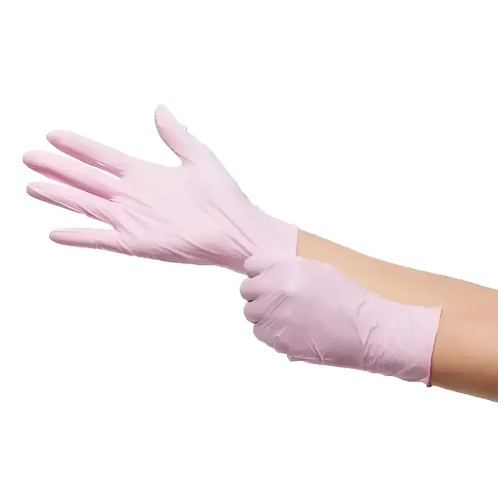 Popular Nitrile Powder Free Pink Gloves 1000PCs (1 Case) MEDIUM