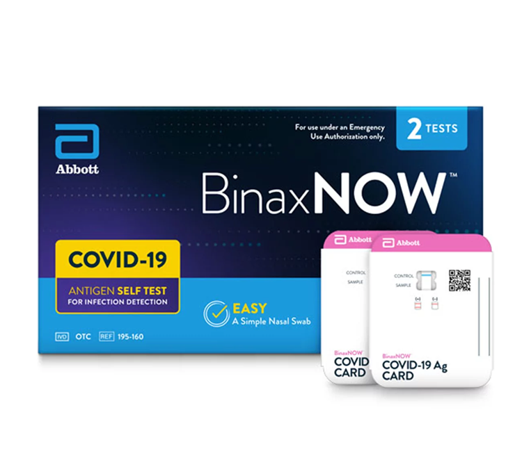 BinaxNOW COVID-19 Antigen Self Test Kit - TK-9 (Case of 24 tests)