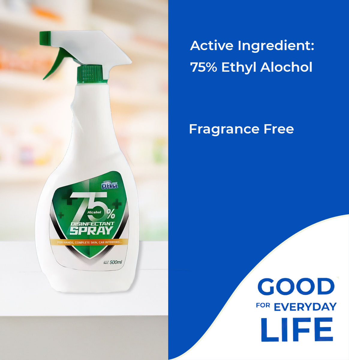 Cleace Disinfectant Spray 16.9 oz -5