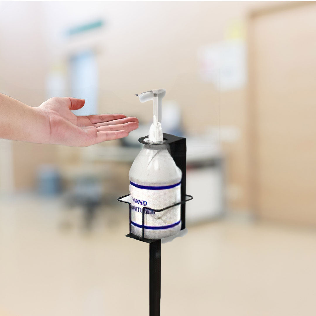 Gallon Pump Bottle Sanitizer Stand - Free Standing (DS-4) -1