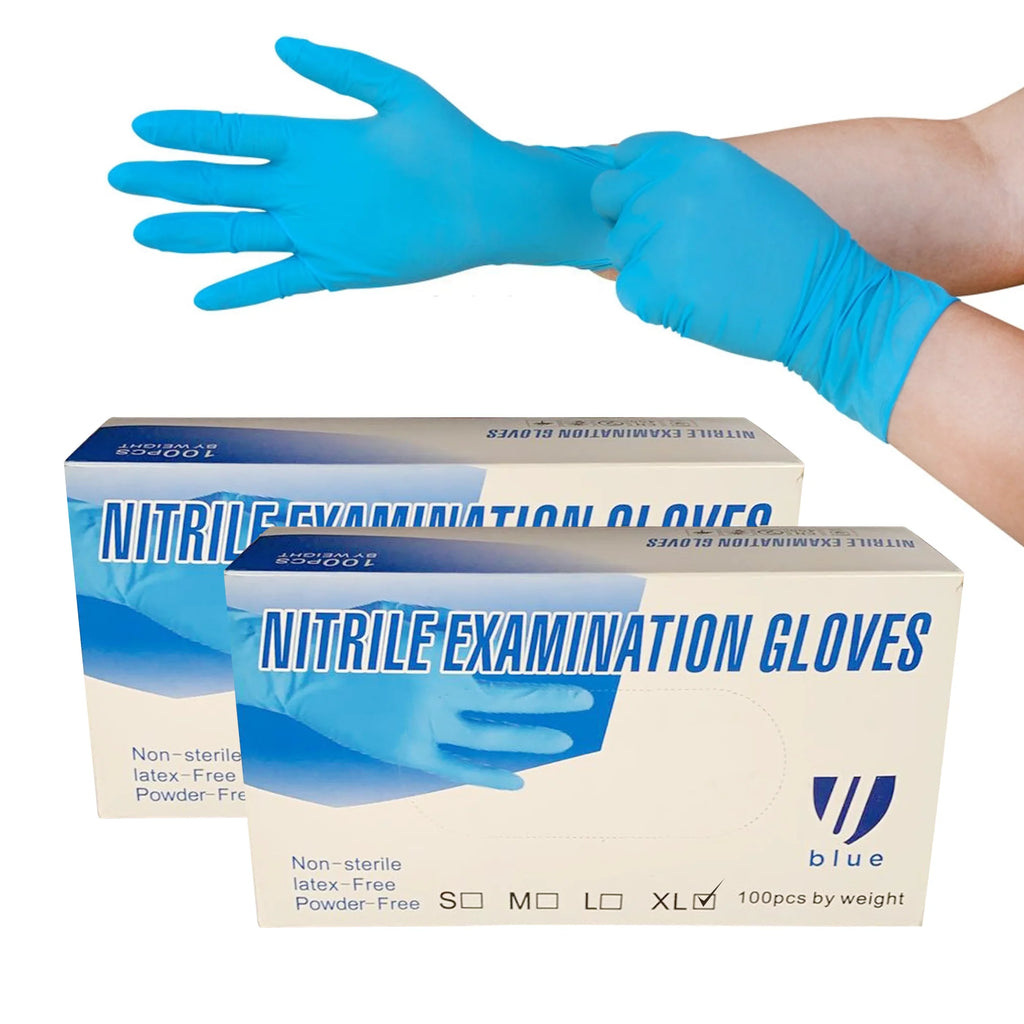 UBlue 4 mil Nitrile Exam Gloves, Powder Free, case of 1000
