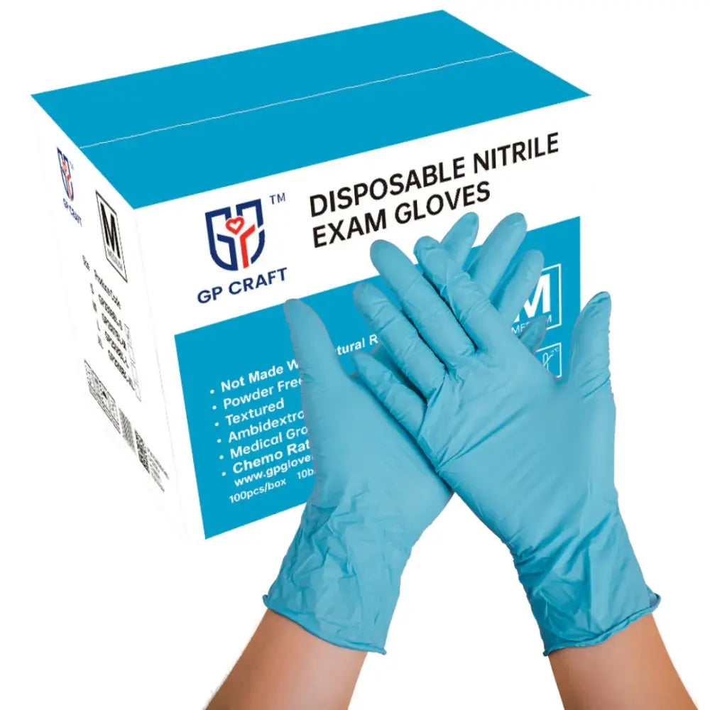 GP Craft 5.5 Mil Blue Nitrile Gloves- fit