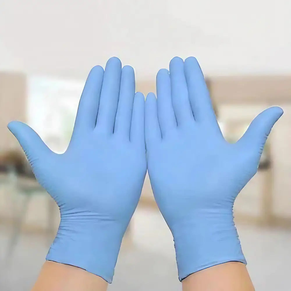 Hepro 4 mil Blue Nitirle Exam Powder Free Gloves- subtlety