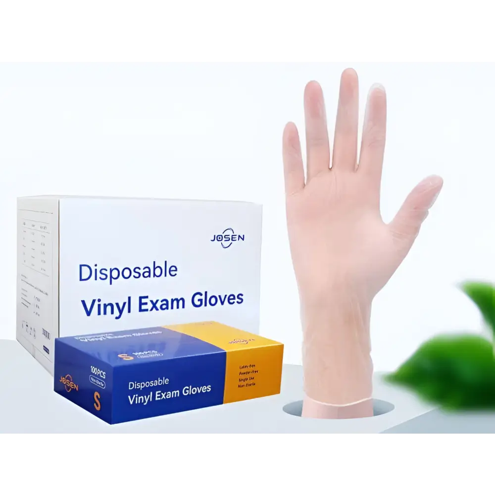 Josen 4.3 Mil Vinyl Examination Glove - box image