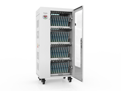 ChargeMax Disinfection Charging Cabinet - 40 bays, 4 Level (CT-40BU) - CT-40BU - 4 Level / 40 Bays. 5 minutes UVC Disinfection with digital timer; UV Disinfection System inside the cabinet removes germs and bacteria
