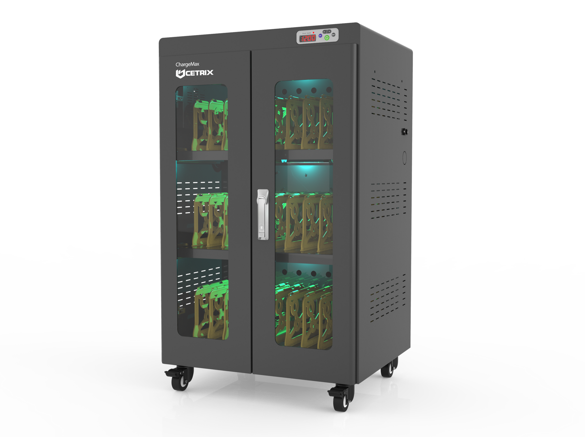 ChargeMax 40-bay Laptop Disinfection Charging Cabinet (CT-40BP) - Safe and High Capacity - ChargeMax comes in different sizes for charging from 10 to 65 tablets (30 to 40 laptops in laptop charging models).