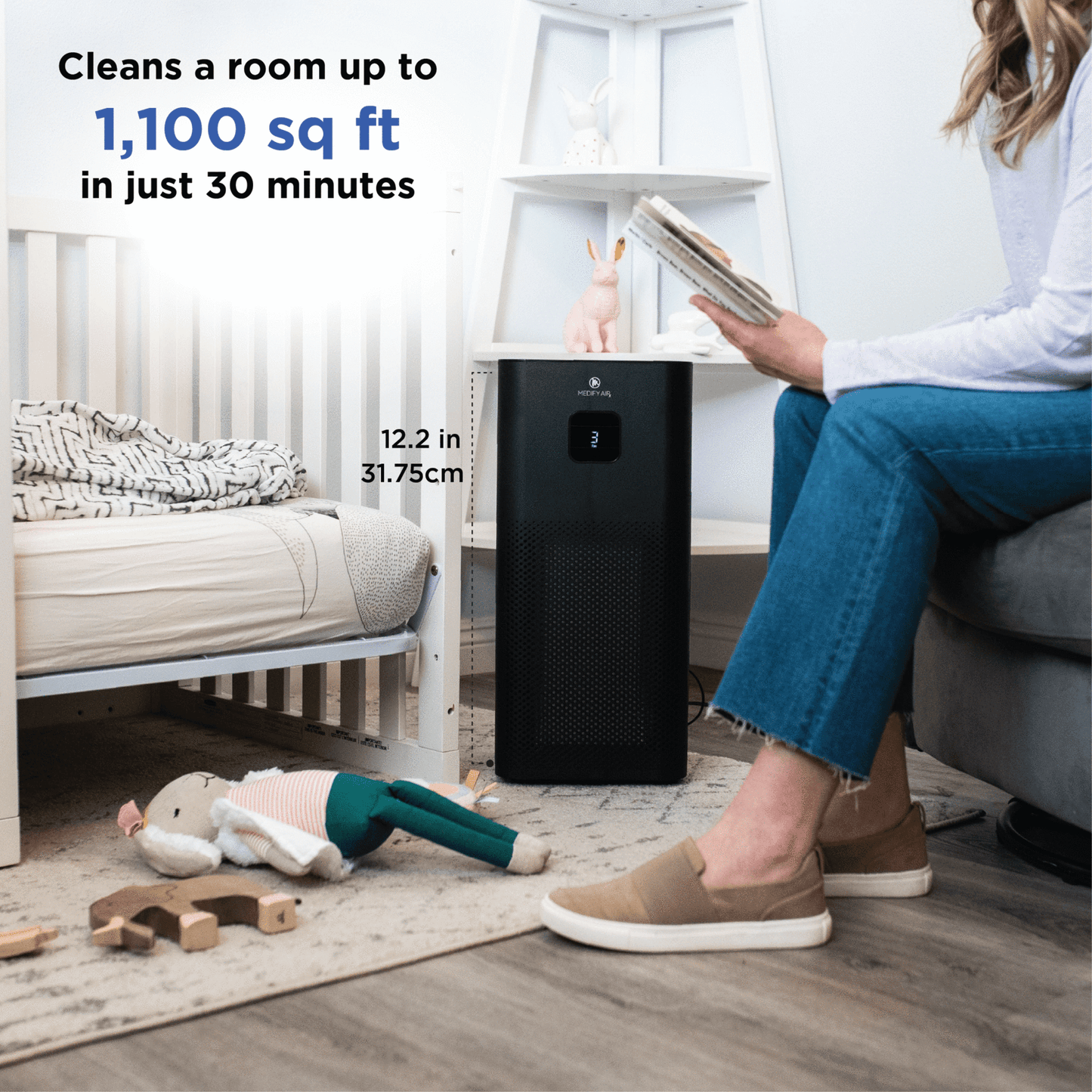 Medify MA-50 Air Purifier with H13 True HEPA Filter with UV | 1100 sq ft Coverage