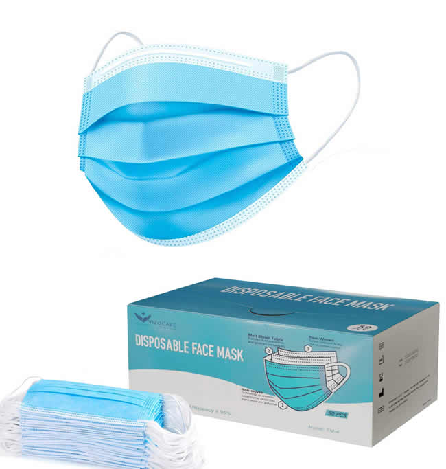 Disposable Face Mask Non-Medical 3-Ply Blue (50 PCS per Box
